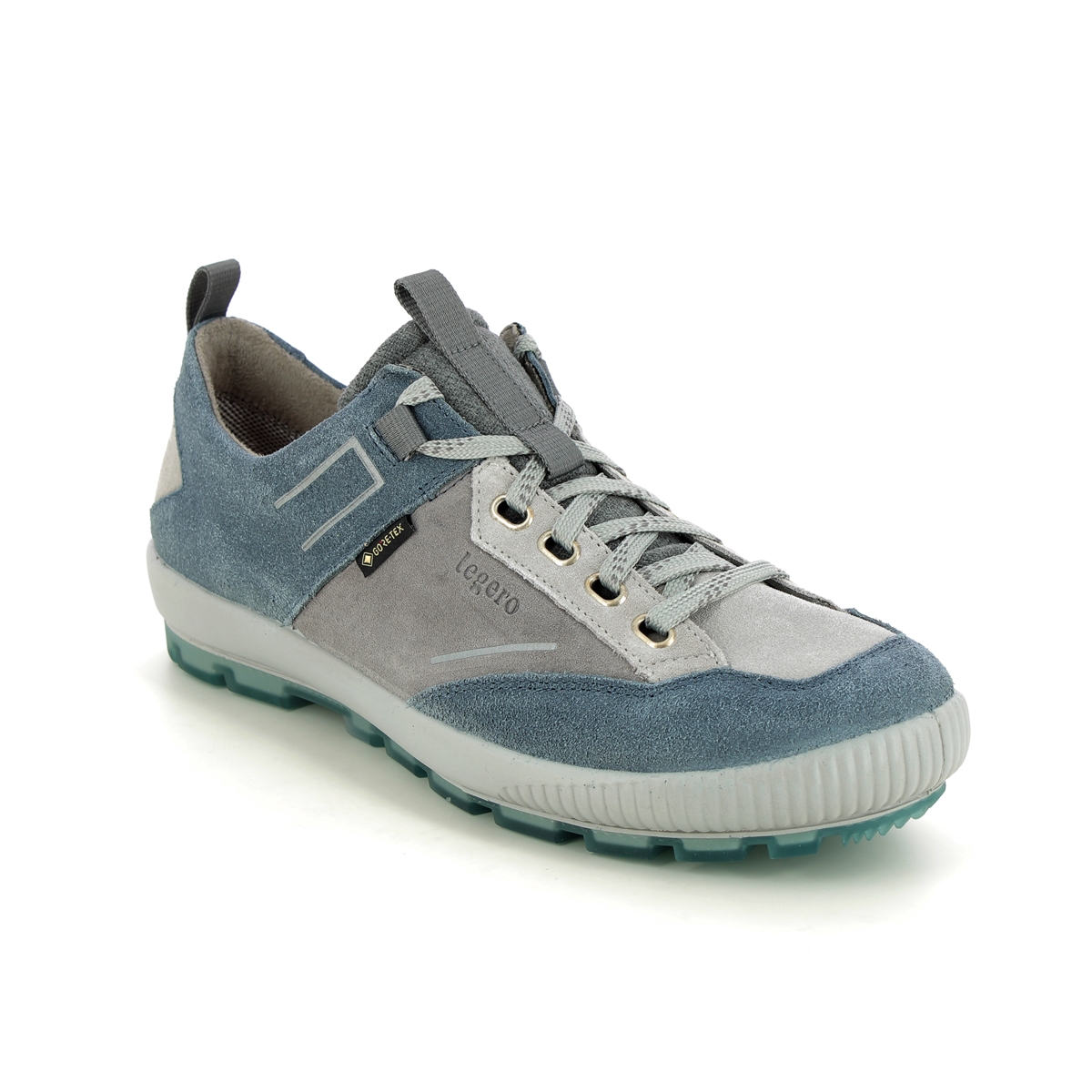 Legero Tanaro Trek Gtx Blue Womens Walking Shoes 2000126-8500 in a Plain Leather in Size 7