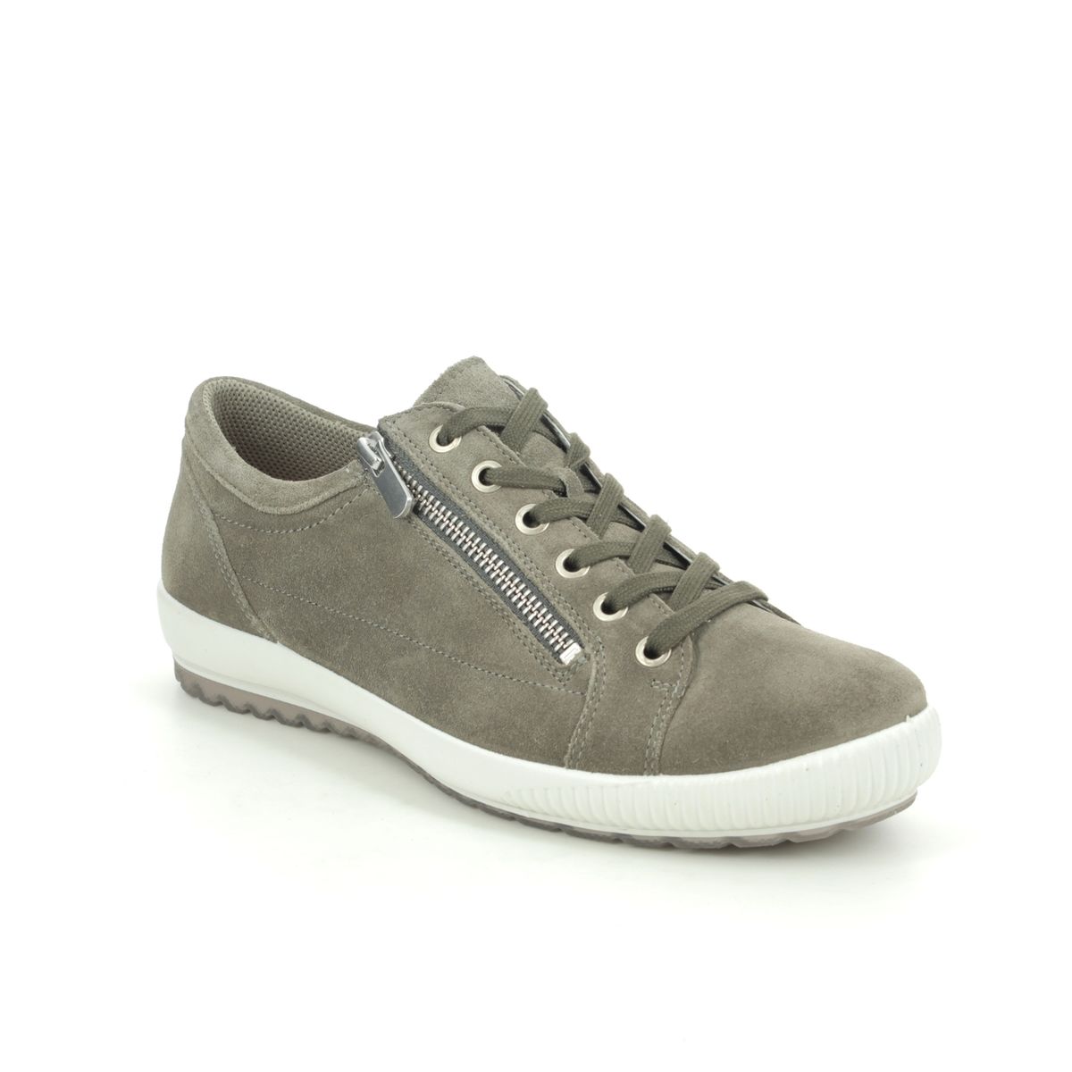 Legero Tanaro Zip Taupe suede Womens lacing shoes 0600818-7600