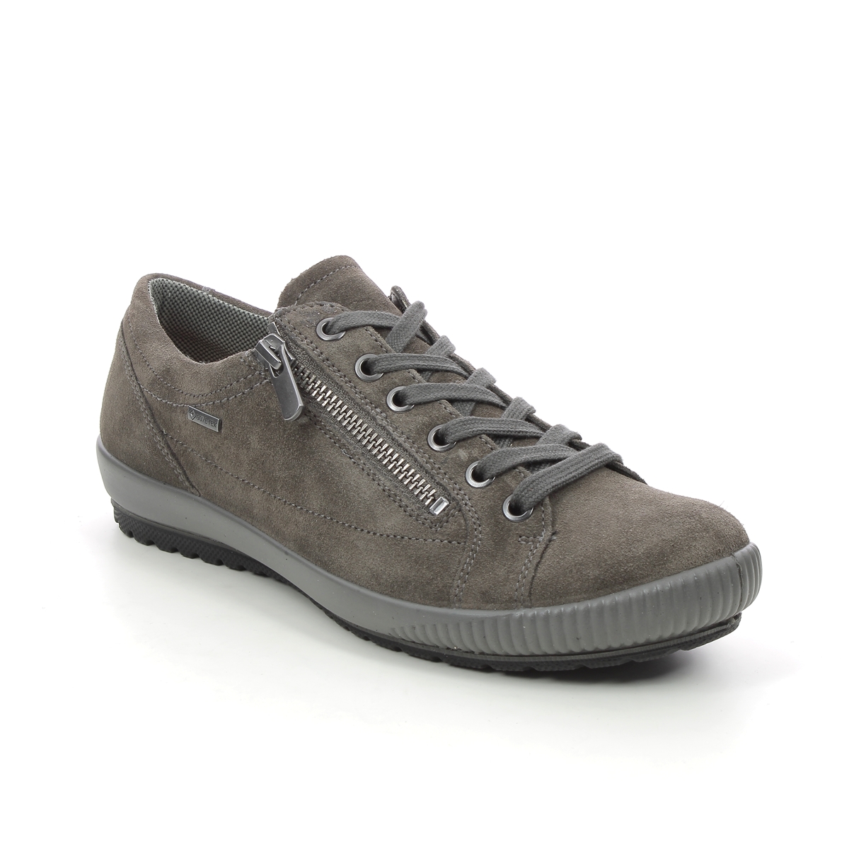Legero Tanaro Zip Gtx Grey Womens Lacing Shoes 2000616-2800 In Size 8 In Plain Grey