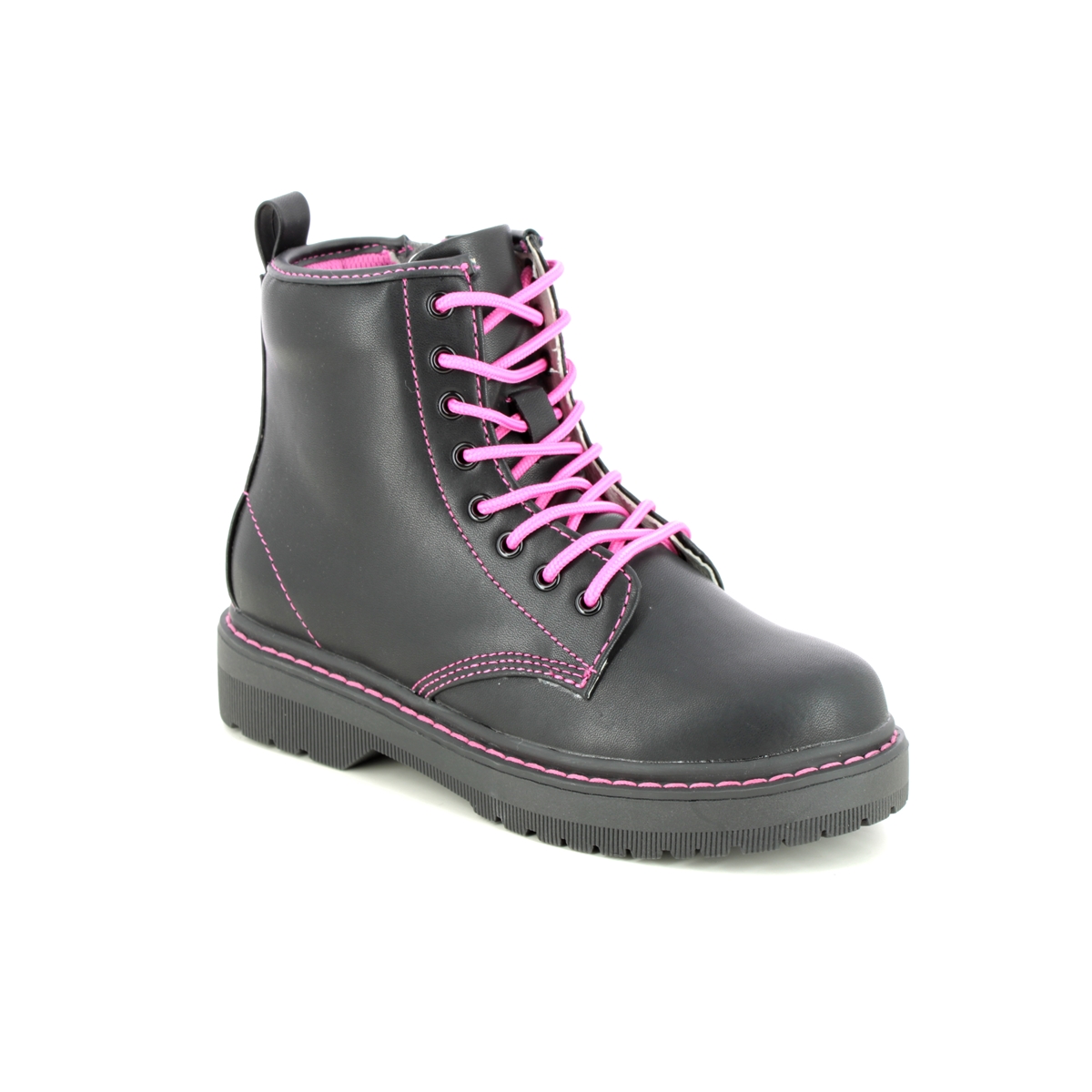 Lelli Kelly Doris Doc Zip Black Kids Girls boots LK5550-AB63 in a Plain  in Size 29