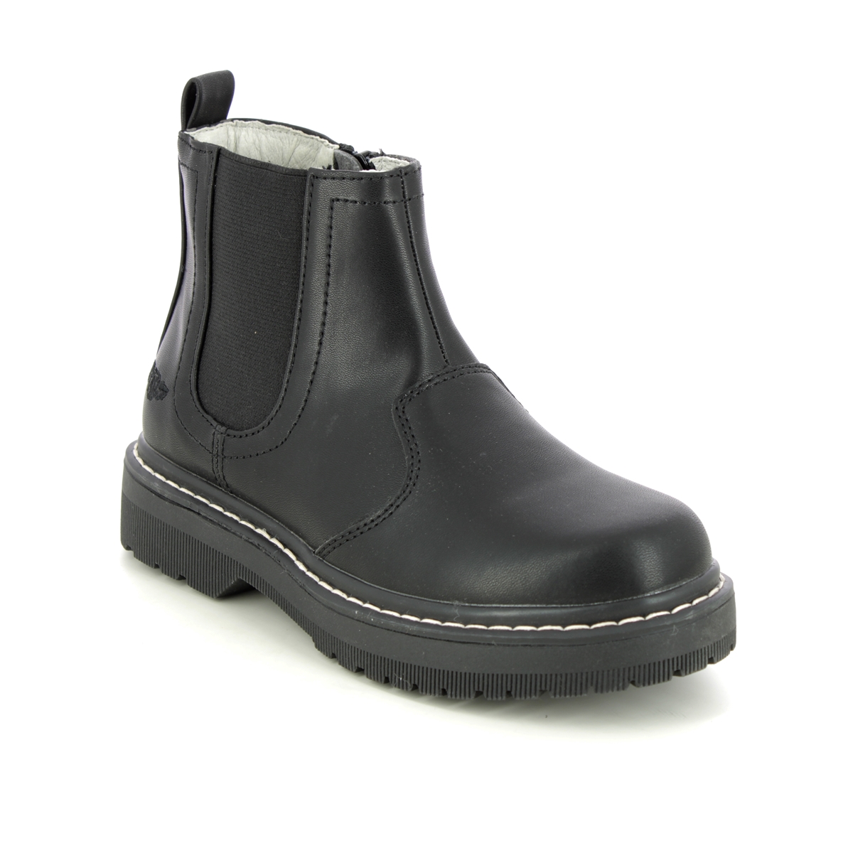 Lelli Kelly - Ruth Chelsea In Black Leather Lk5552-Ab01 In Size 34 In Plain Black Leather Girls Boots  In Black Leather For kids
