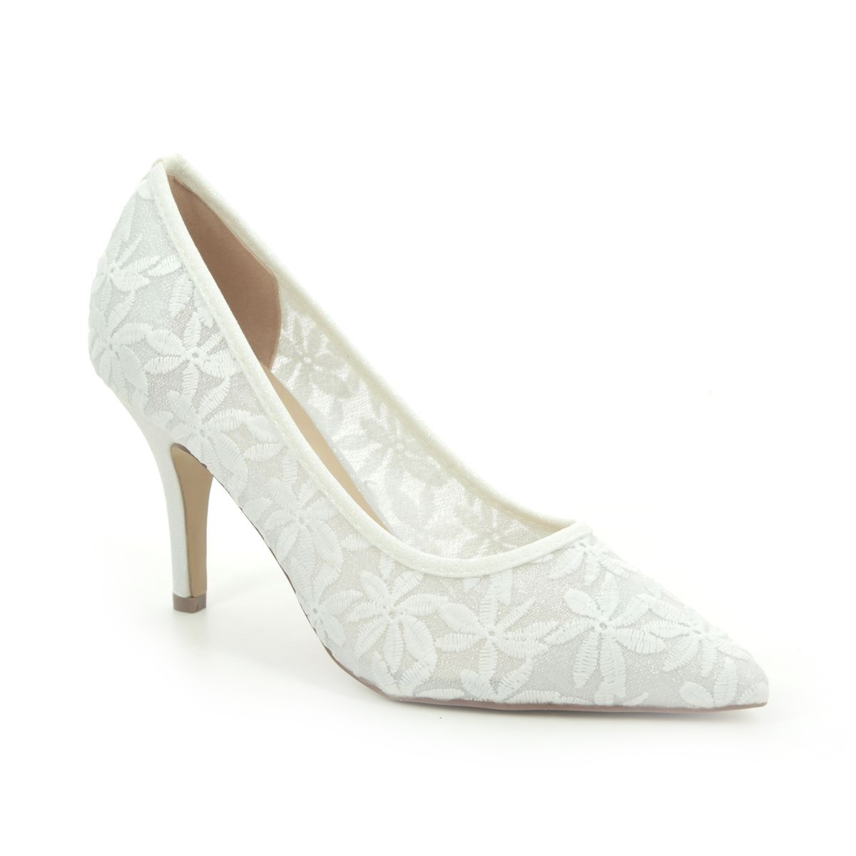 Lotus Briony White Womens High Heels in a Plain  in Size 3