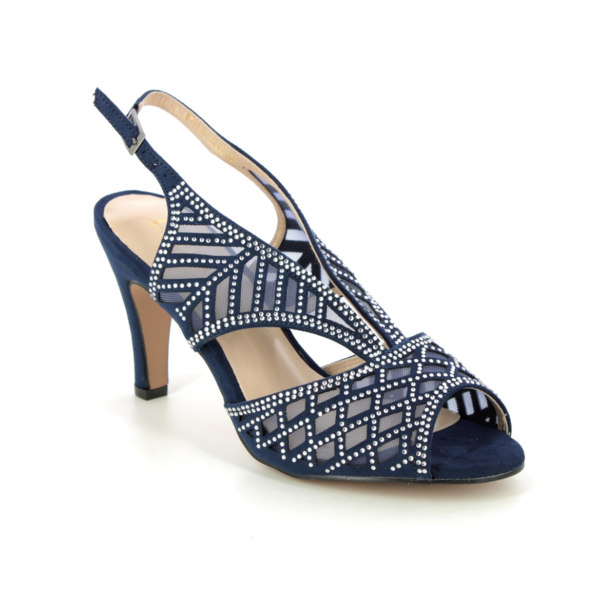 Lotus Natalia Amelia Navy Womens Heeled Sandals in a Plain  in Size 5