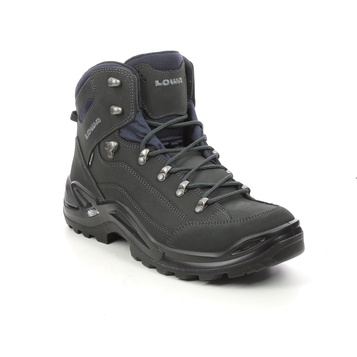 Lowa Renegade Gtx Mid Dark grey nubuck Mens Outdoor Walking Boots 310945-0954 in a Plain Leather in Size 12