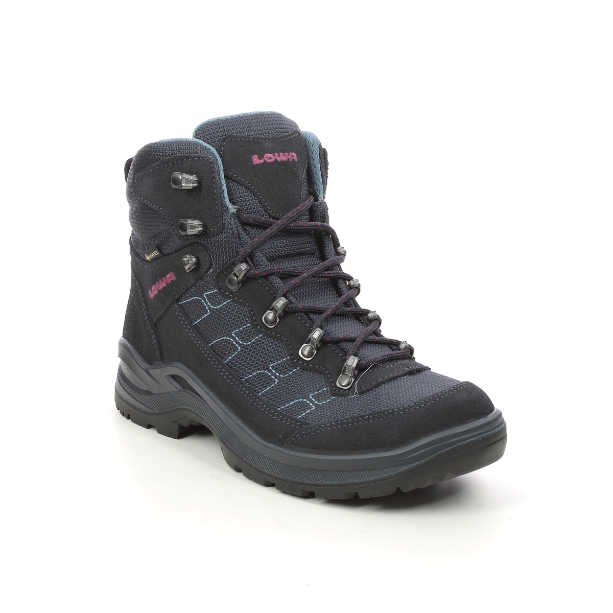 Lowa Taurus Pro Gtx Womens Walking Boots In Navy Pink 320525-0649 In Regular Fit Ladies Uk Size 7 In Plain Navy Pink