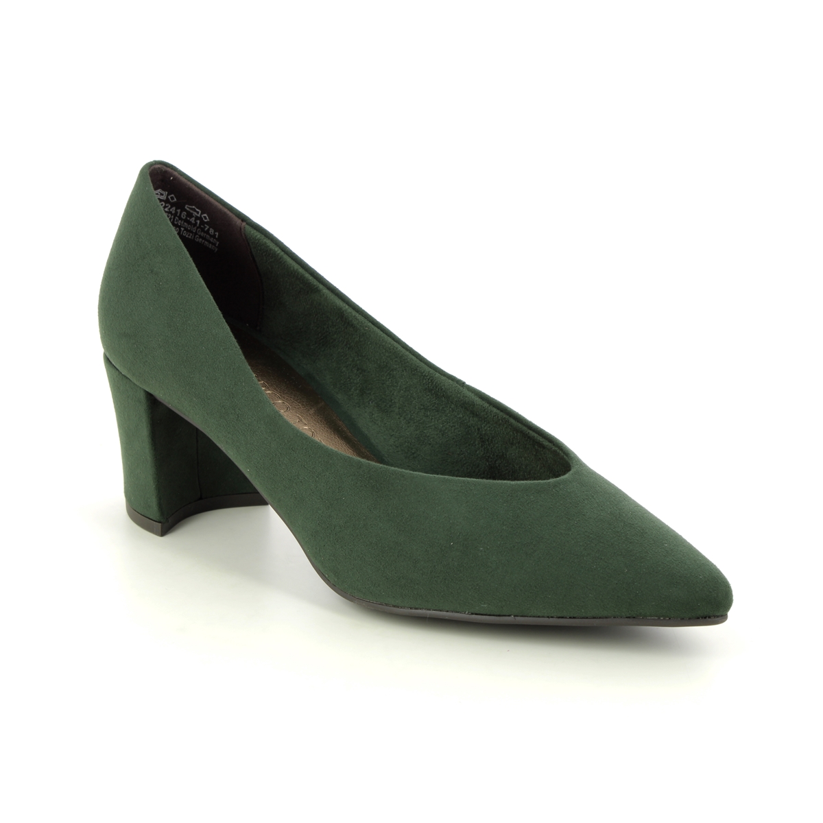 Marco Tozzi Baci Green Womens Court Shoes 22416-41-781 In Size 38 In Plain Green