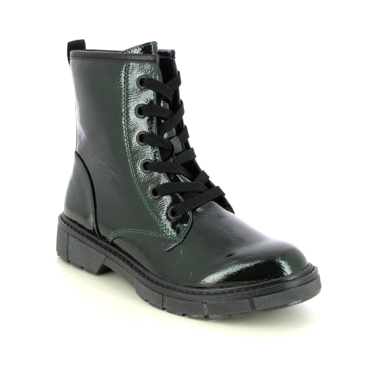 Marco Tozzi Badie Lace 25282-41-789 Green Patent Boots