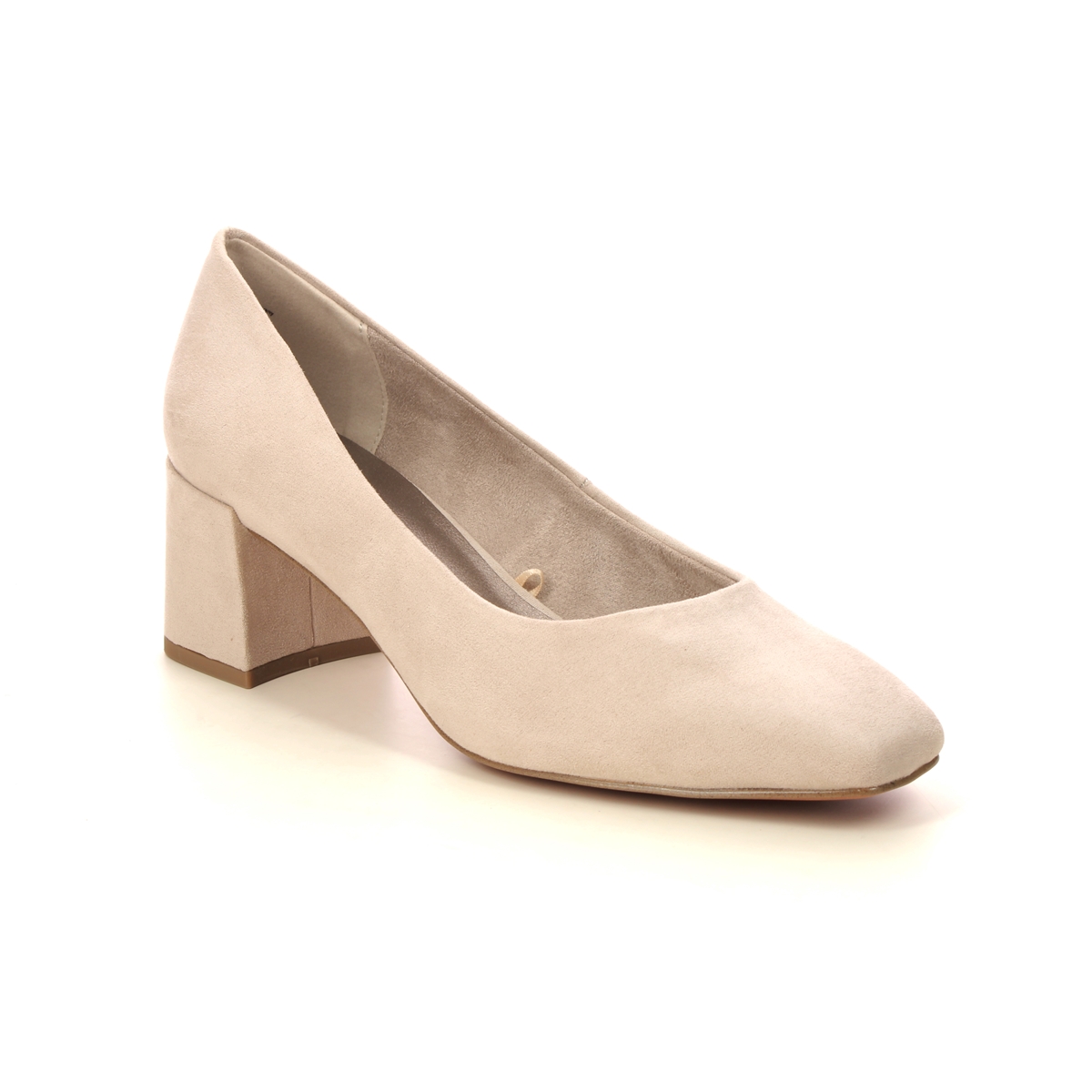 Marco Tozzi Bitto Beige Womens Court Shoes 22424-42-404 in a Plain Textile in Size 37