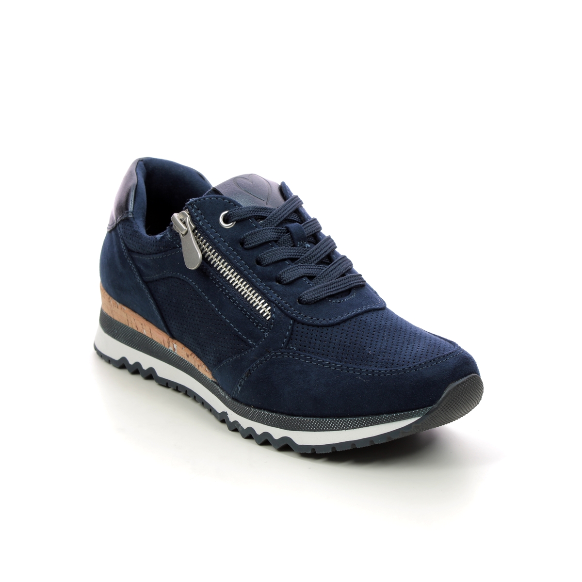 Marco Tozzi Bonallo Cork Navy Womens trainers 23781-41-890 in a Plain Textile in Size 36