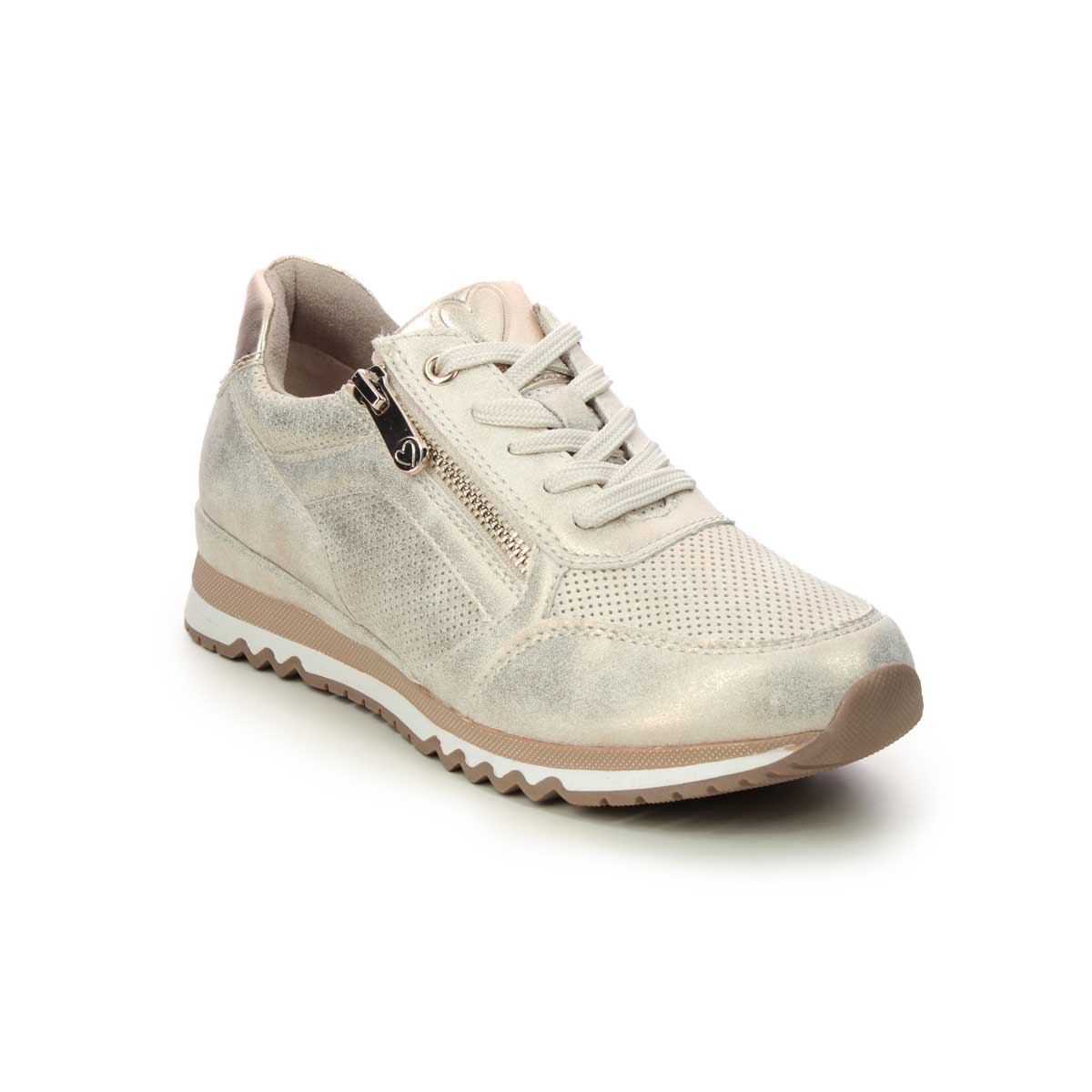Marco Tozzi Bonallo Cork Light Gold Womens trainers 23782-41-447 in a Plain Man-made in Size 36