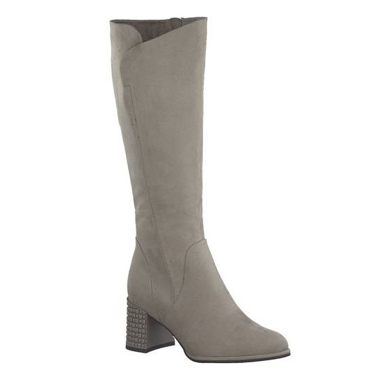 Marco Tozzi Delolong Taupe Womens knee-high boots 25501-29-341 in a Plain Textile in Size 40