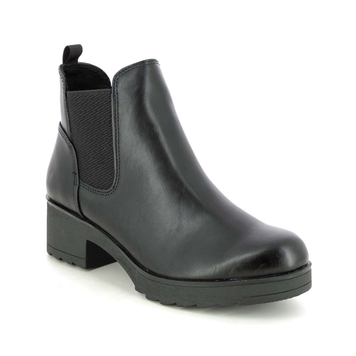Marco Tozzi Dono Chelsea Black Womens Chelsea Boots 25806-29-001 In Size 40 In Plain Black