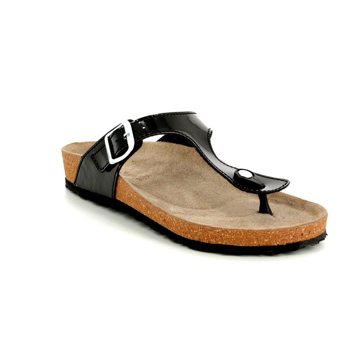 Marco Tozzi Janine 27400-20-018 Black patent sandals