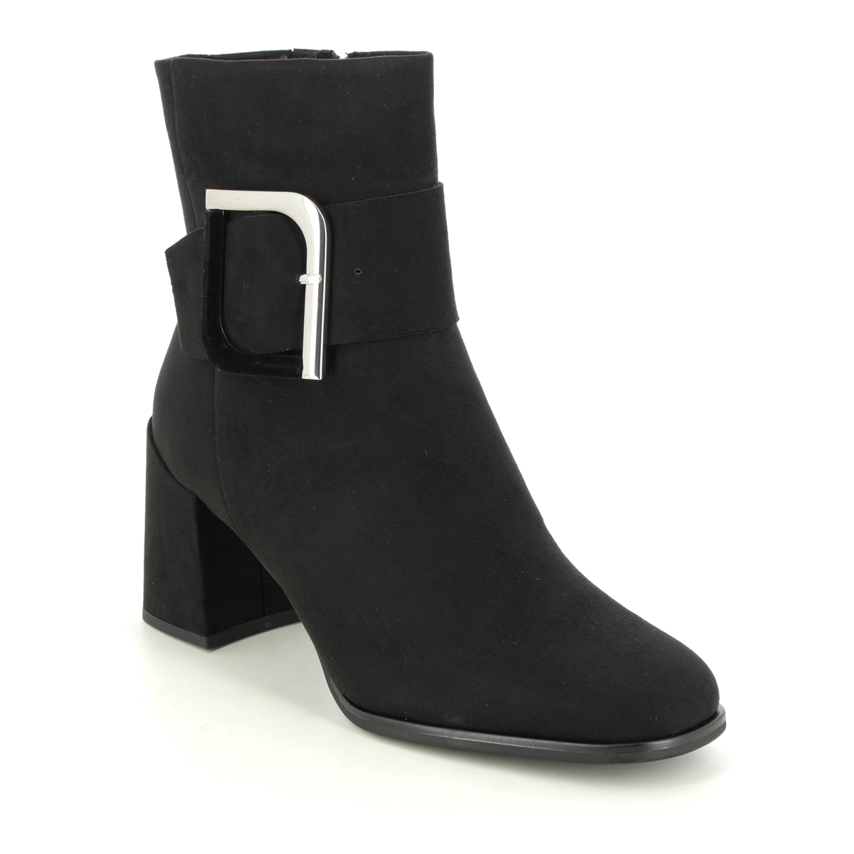 Marco Tozzi Kulla  Buck Black Womens Heeled Boots 25328-41-001 In Size 36 In Plain Black