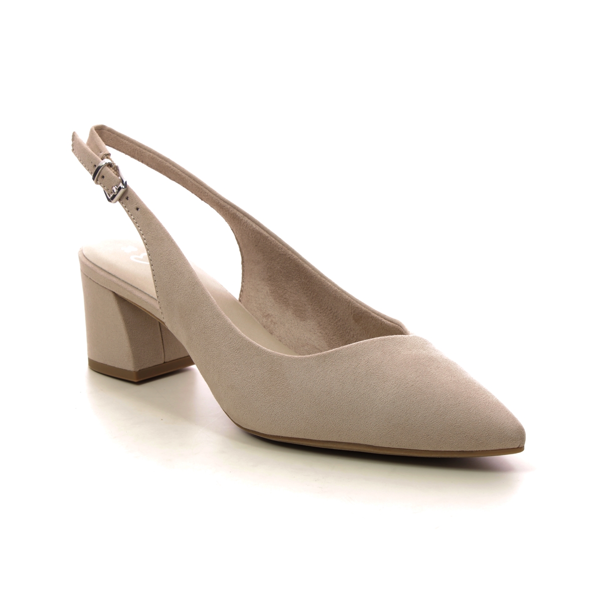 Marco Tozzi Rila Beige Womens Slingback Shoes 29602-42-404 in a Plain Textile in Size 38