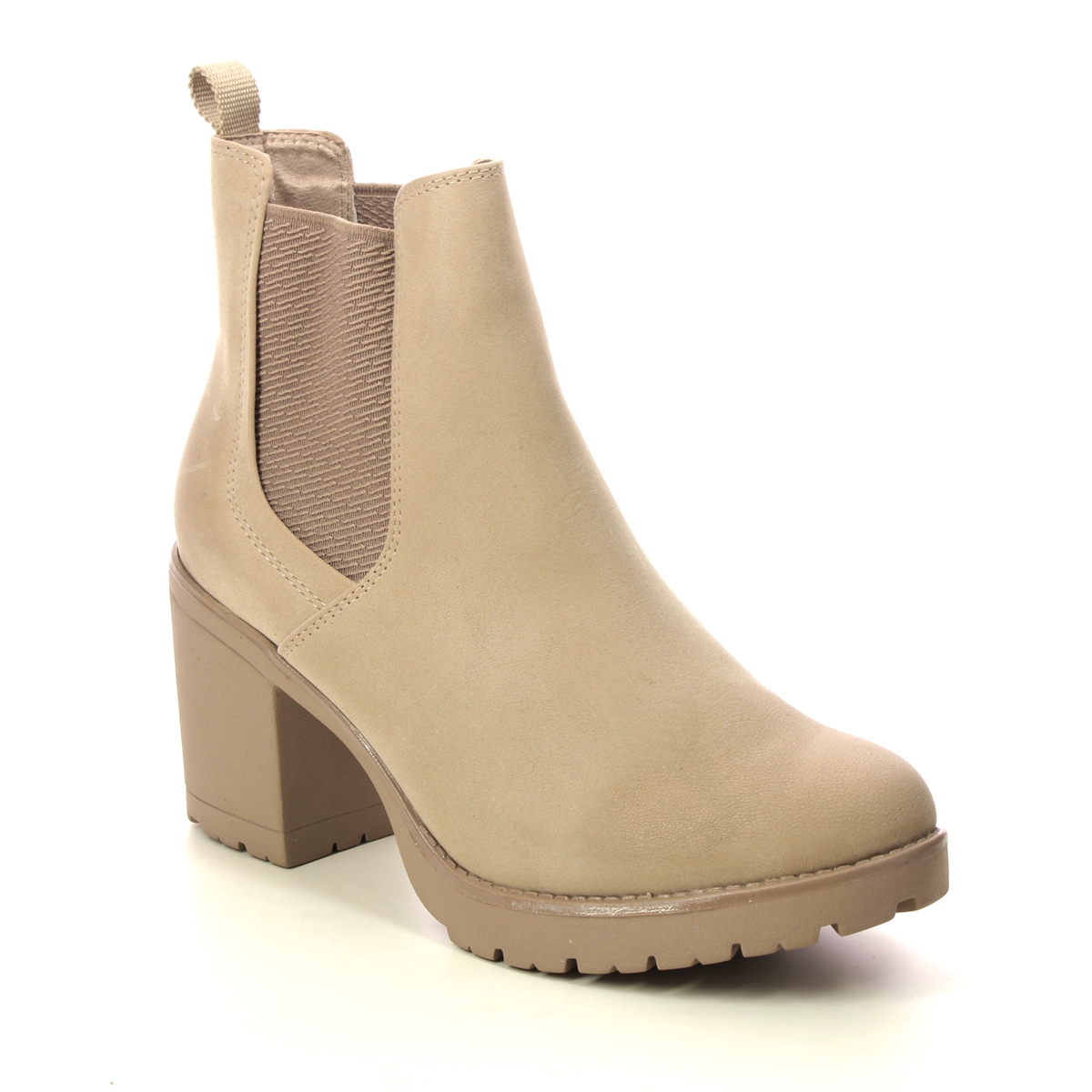 Marco Tozzi Saga  Chelsea Taupe Womens ankle boots 25414-41-349 in a Plain Man-made in Size 41