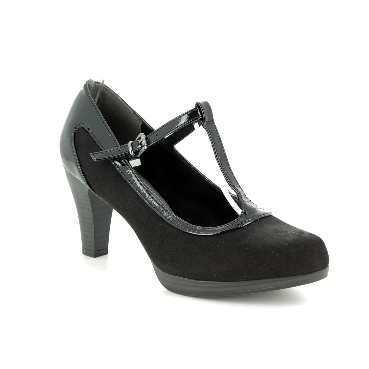 På jorden Ejeren råd Marco Tozzi Senagobar 24411-32-098 Black high-heeled shoes