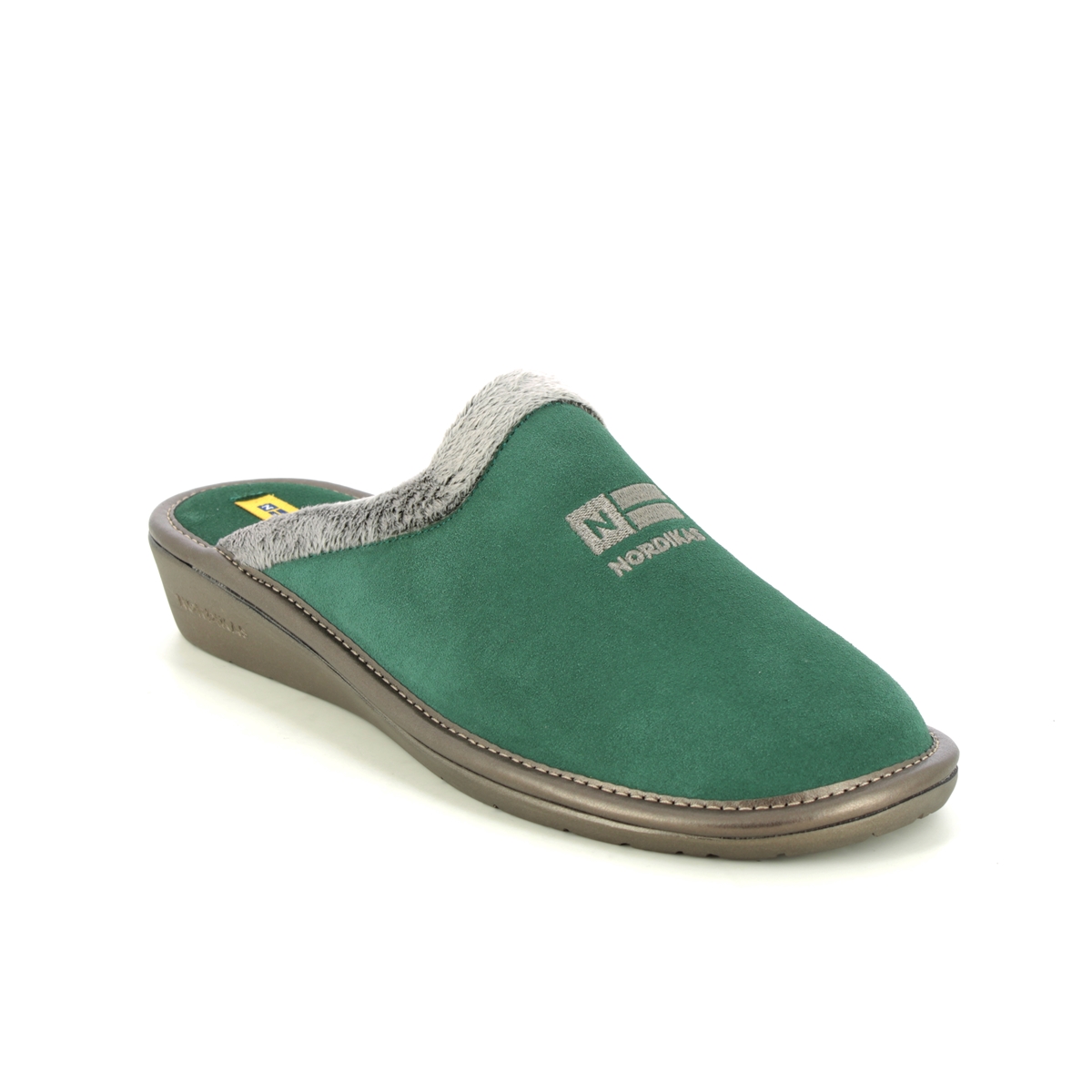 Nordikas Musue Green Suede Womens Slipper Mules 238-O8   Natala 3 In Size 40 In Plain Green Suede