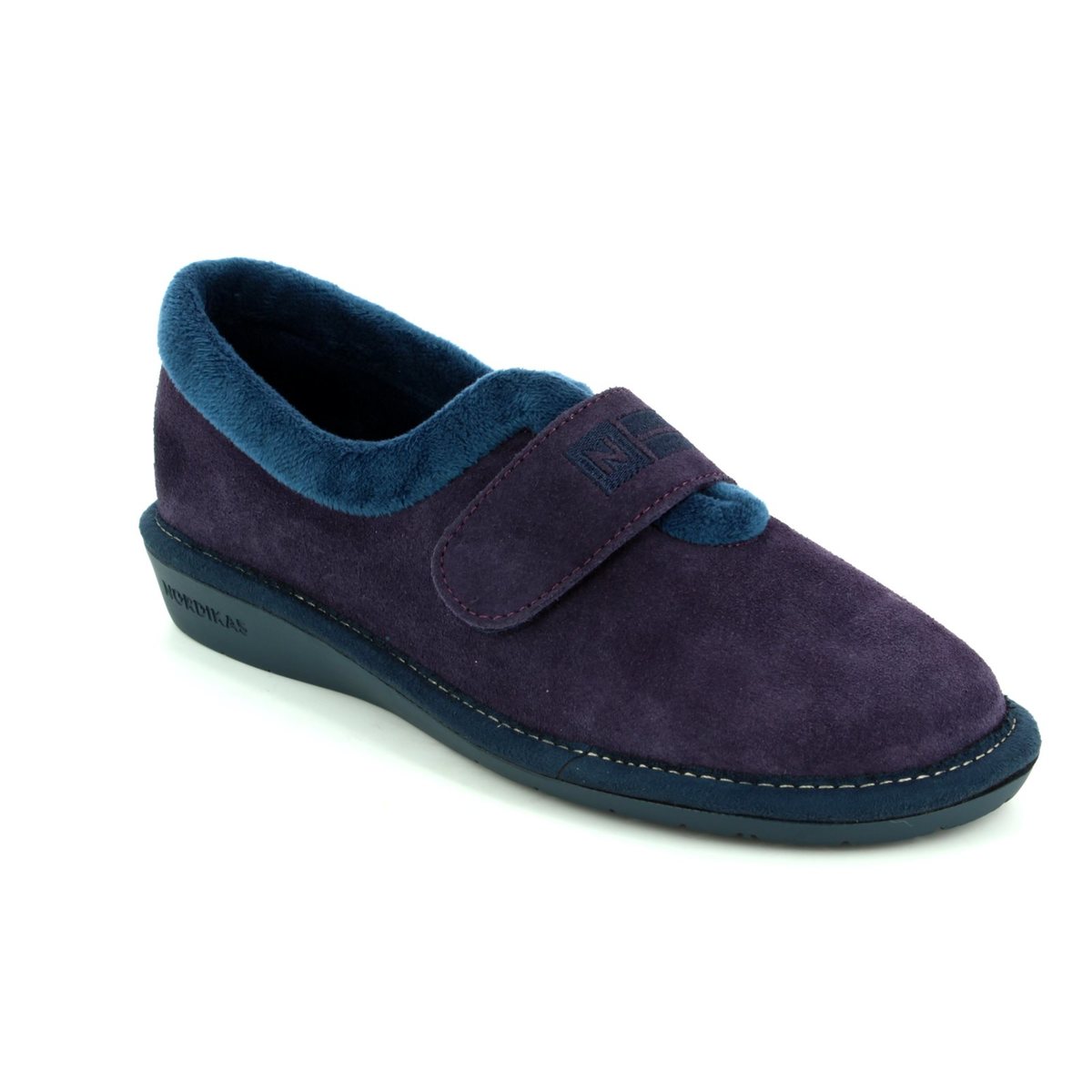 Nordikas Norvel Purple Womens Slippers 6348-4 In Size 40 In Plain Purple