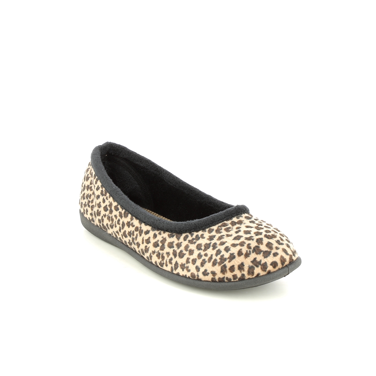 Padders Ballerina E Fit Leopard print Womens slippers 4025-2500 in a Plain Textile in Size 4