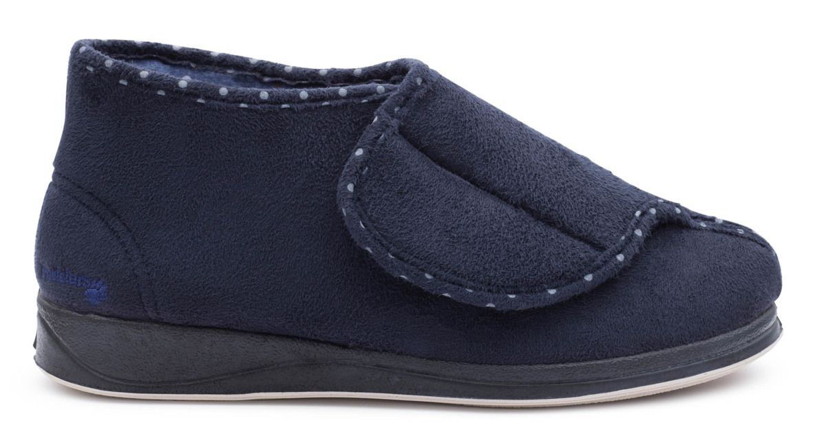 Padders Cherish Blue Womens slippers 449-24 in a Plain Microsuede in Size 6