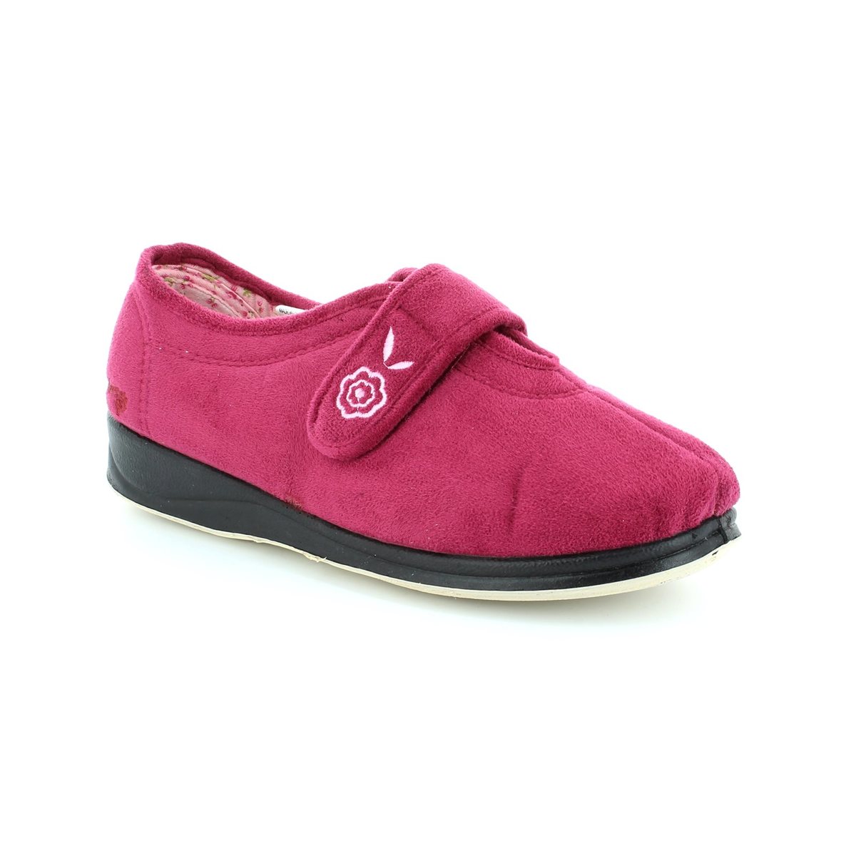 Padders Camilla Fuchsia Womens slippers 447-69 in a Plain Microsuede in Size 3