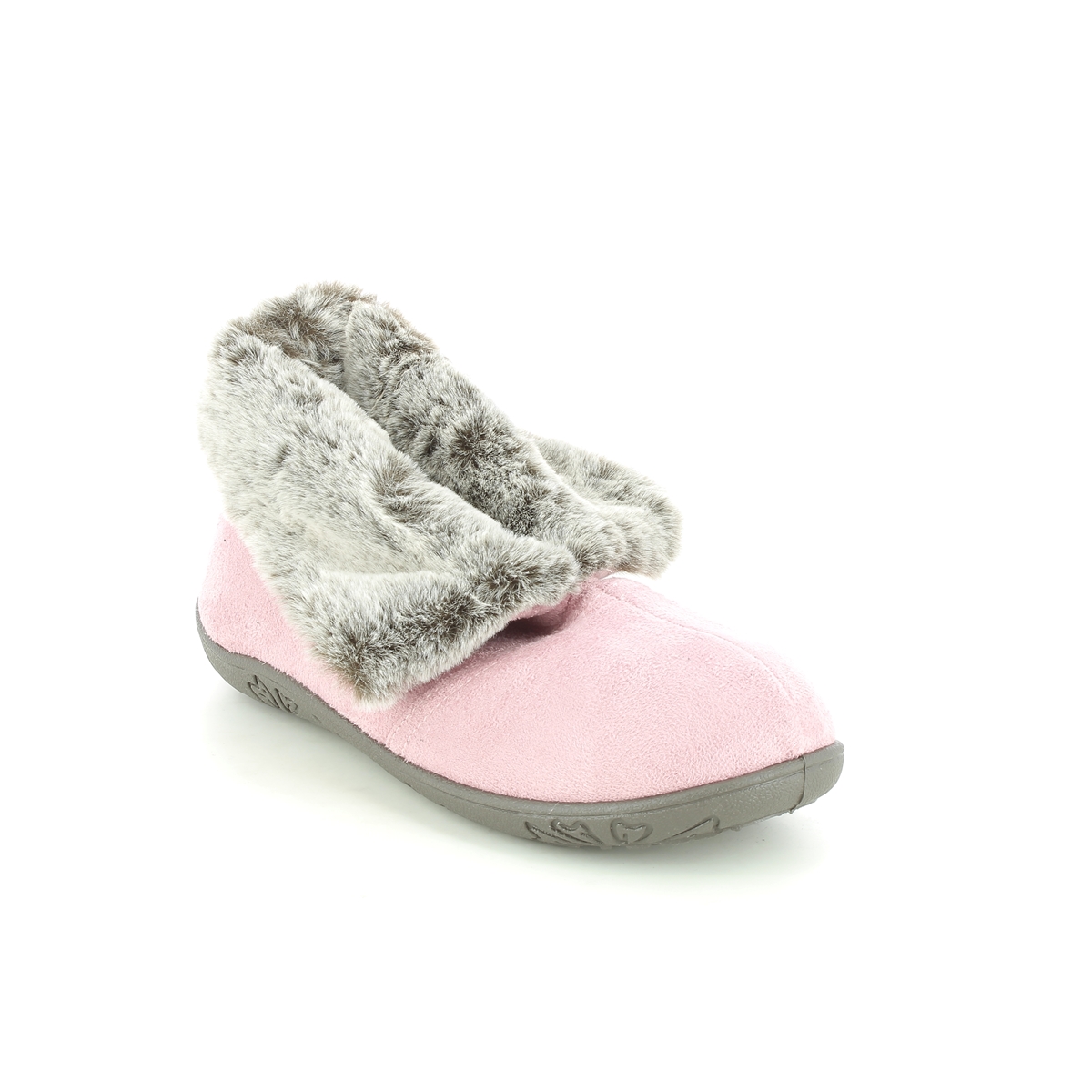 Padders Esme  Ee Fit Pink Womens slippers 4050-6107 in a Plain Textile in Size 5
