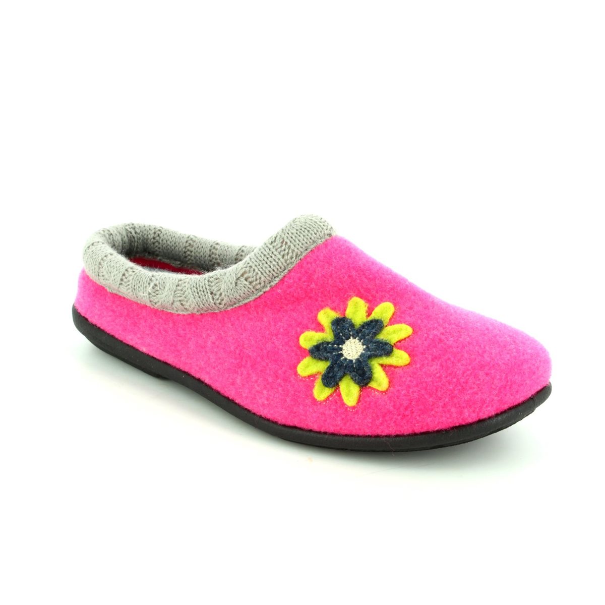 Padders Freesia Pink Glitz Womens slippers 4018-53 in a Plain Textile in Size 3