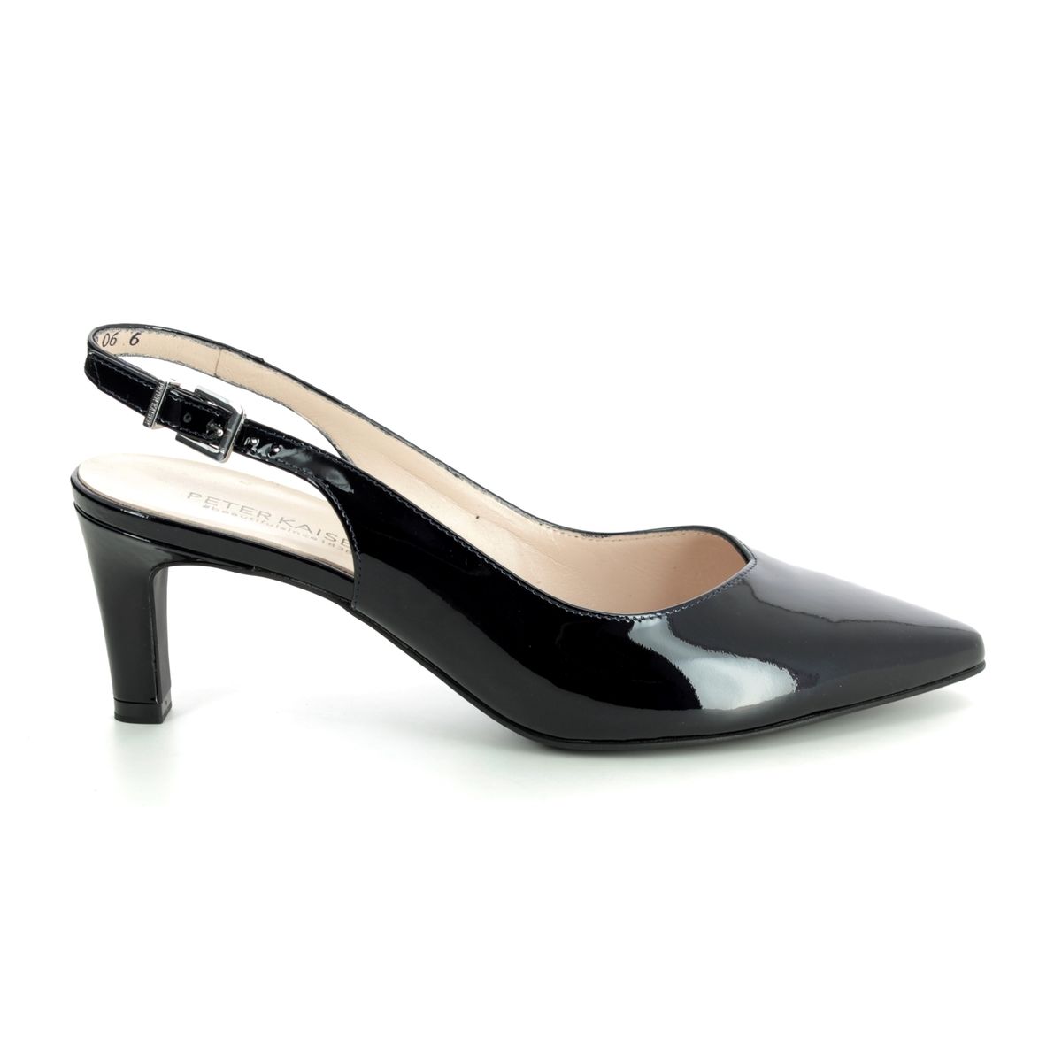 Peter Kaiser Medana Navy patent Womens Slingback Shoes 66503-523