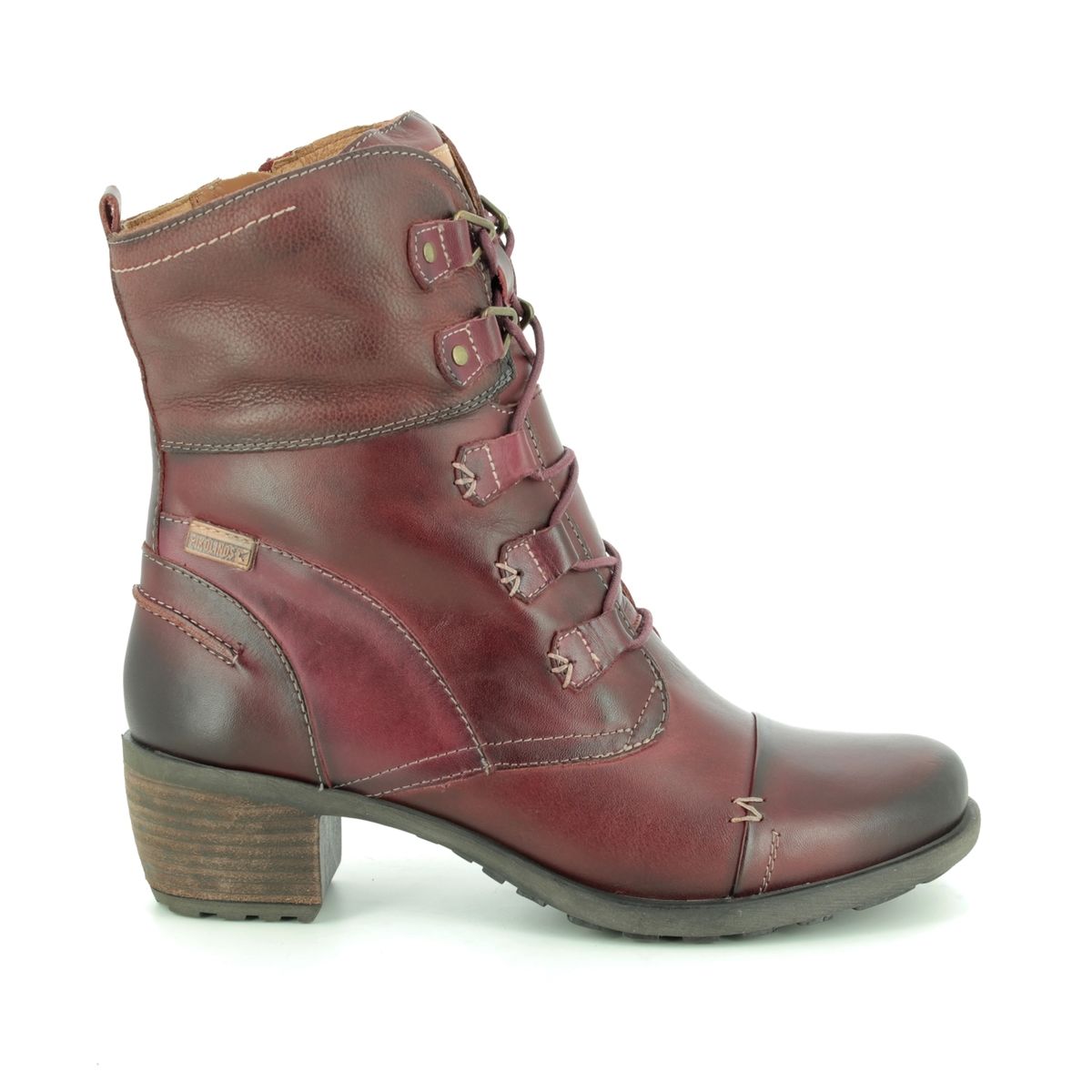 Pikolinos Le Mans Lace 8388990-80 Wine leather ankle boots