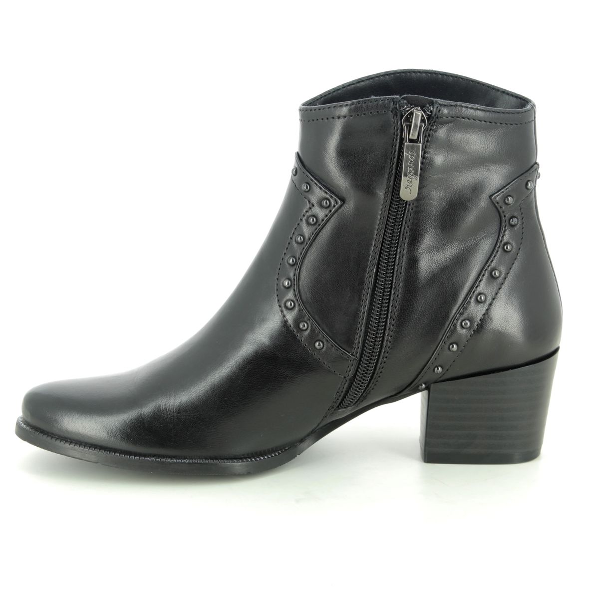 Regarde le Ciel Isabel 83 Black leather Womens Ankle Boots 2083-2695
