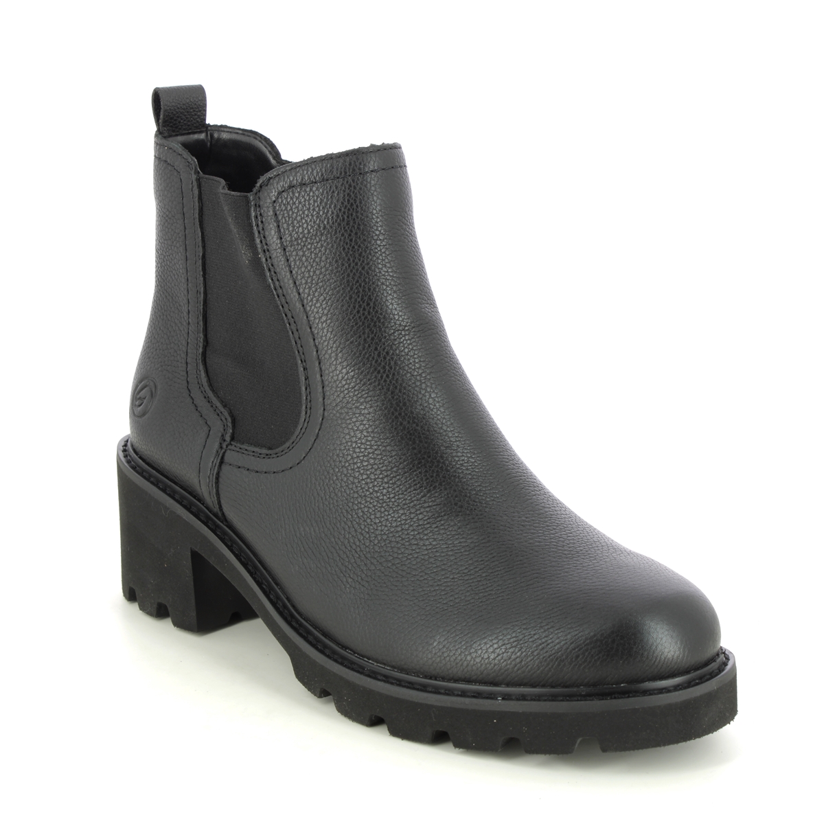 Remonte Bodochel Black Leather Womens Chelsea Boots D0A70-01 In Size 41 In Plain Black Leather
