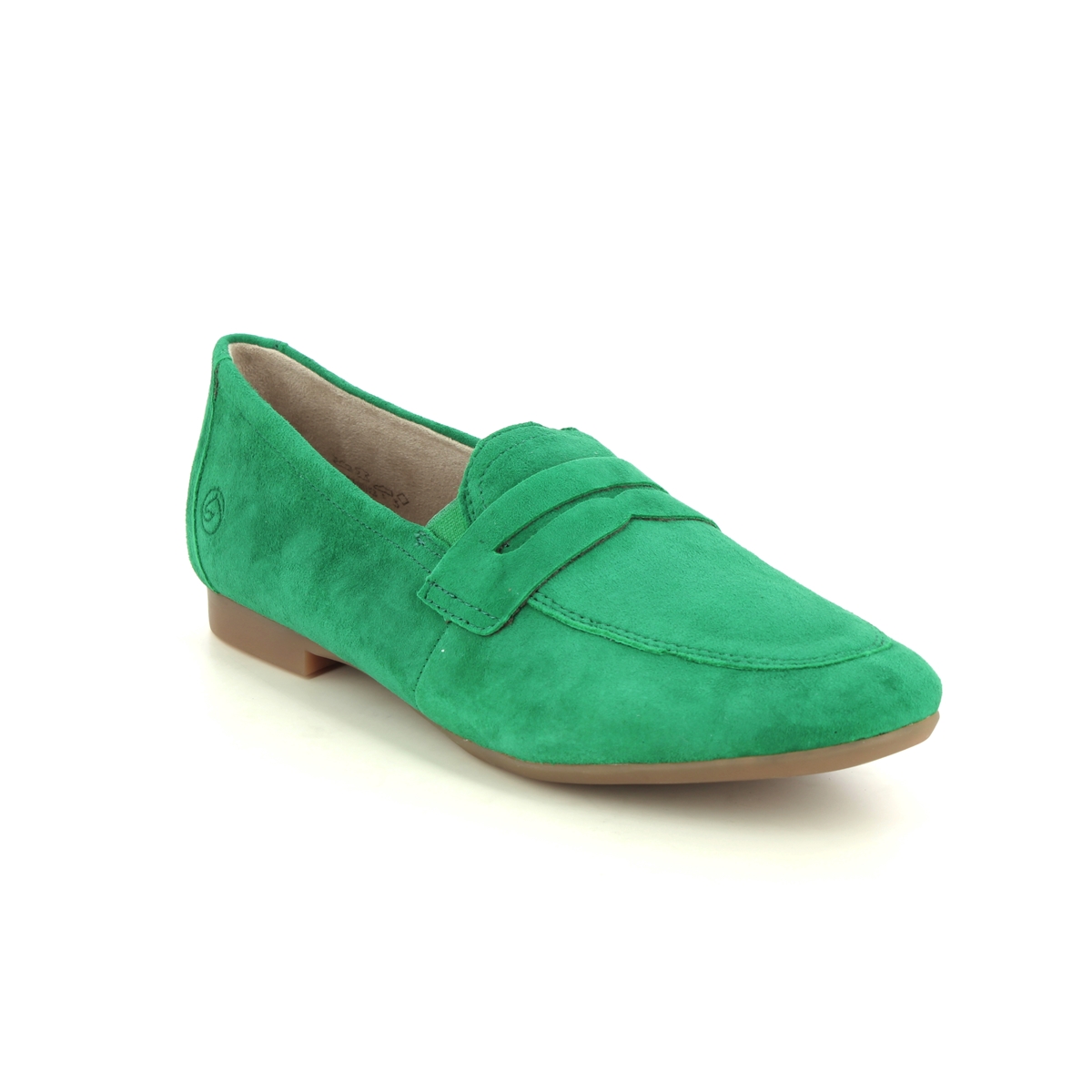 Remonte D0K02-52 Viva Penny Green Suede Womens loafers in a Plain Leather in Size 40