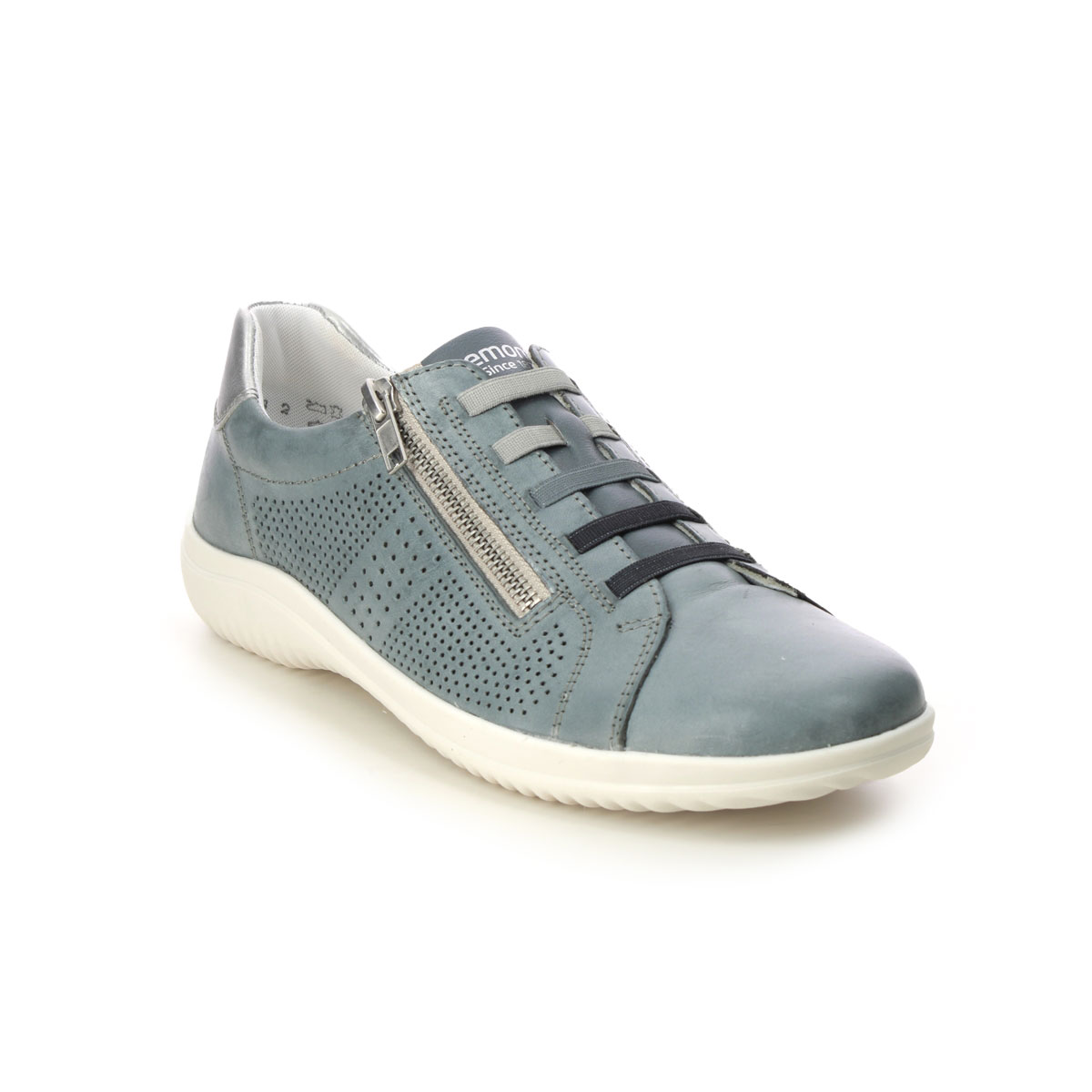 Remonte D1E02-14 Livonbungee Zip Denim leather Womens lacing shoes in a Plain Leather in Size 41