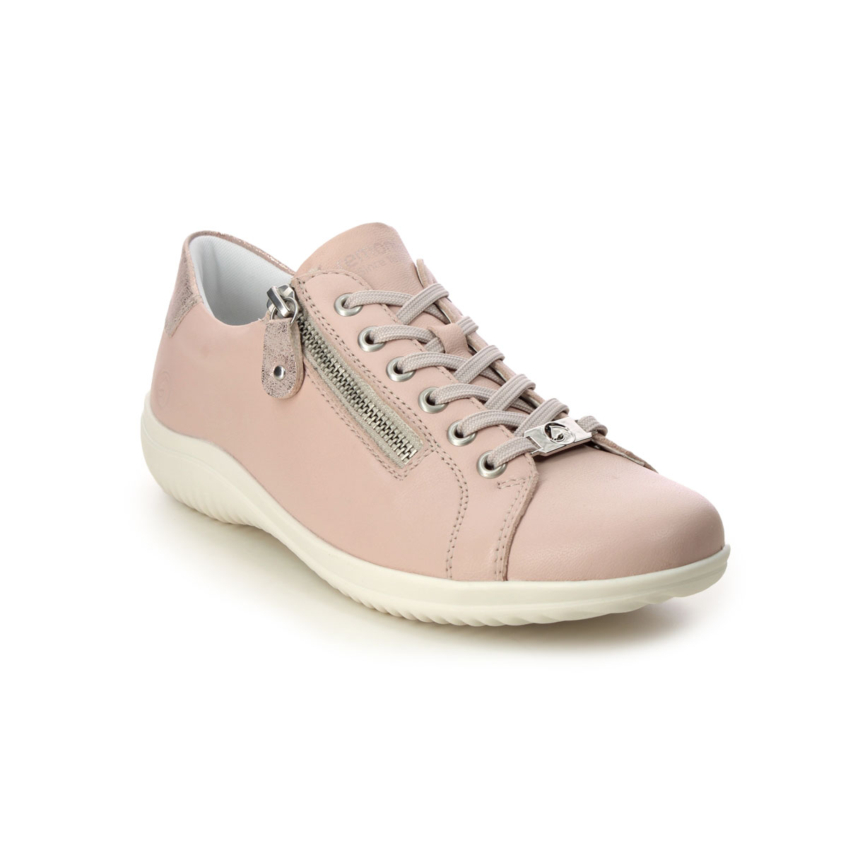 Remonte D1E03-31 Livon Zip Pink Leather Womens lacing shoes in a Plain Leather in Size 39