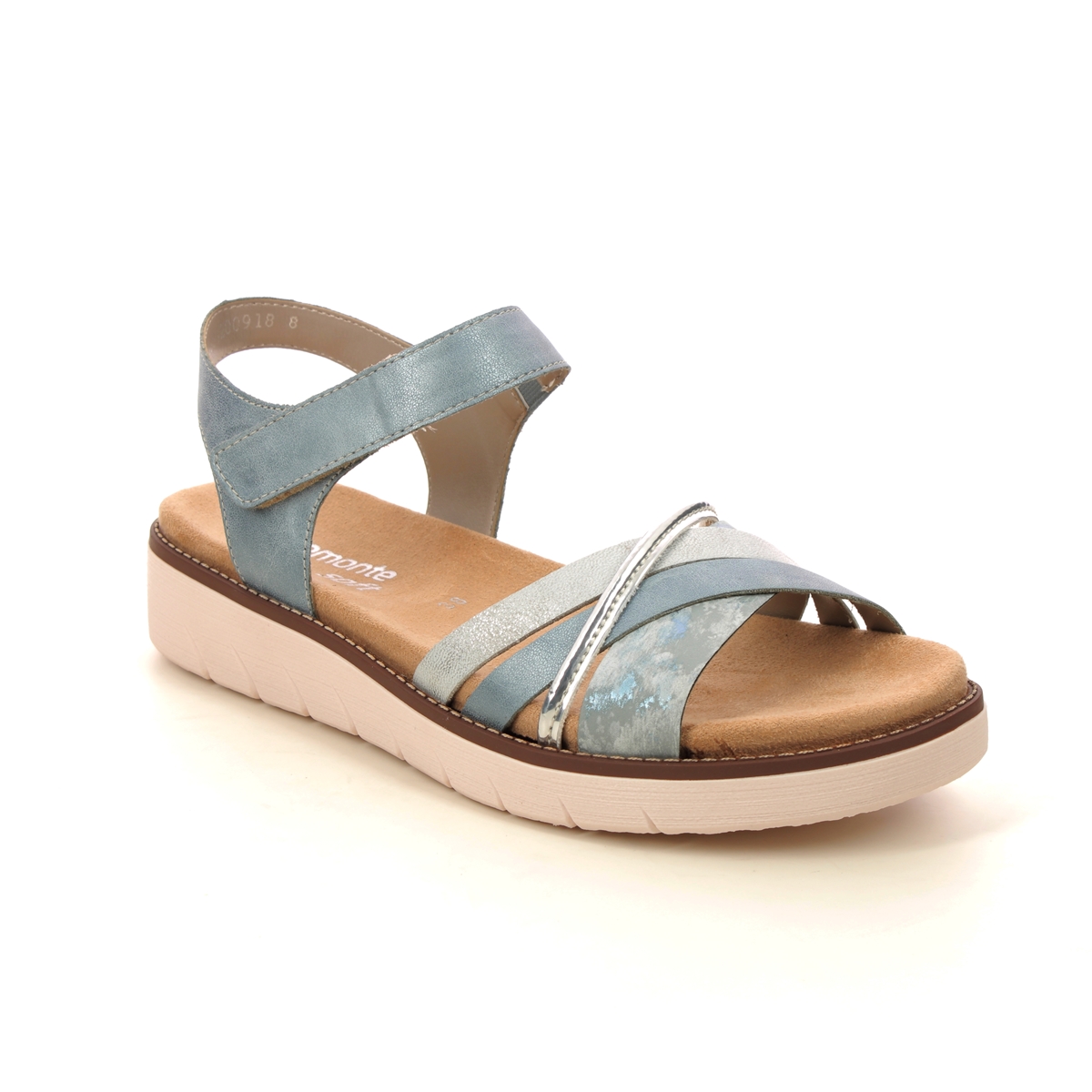 Remonte D2058-12 Marisa Blue Womens Flat Sandals in a Plain Man-made in Size 36