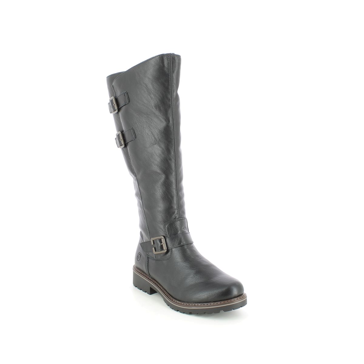 Remonte Indah Shearling Black Womens Knee-High Boots R6590-01 In Size 42 In Plain Black