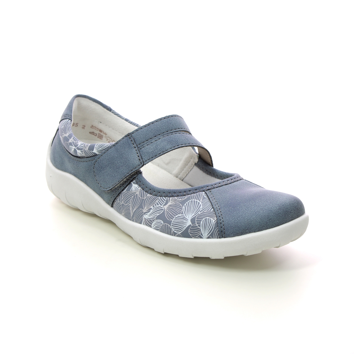 Remonte R3510-12 Liv Mary Jane Denim blue Womens Mary Jane Shoes in a Plain Textile in Size 37