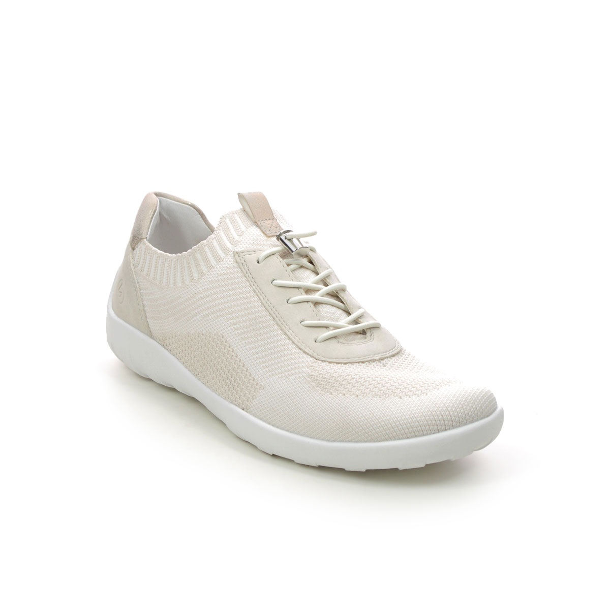 Remonte Lovit Beige Womens Lacing Shoes R3518-60 In Size 42 In Plain Beige