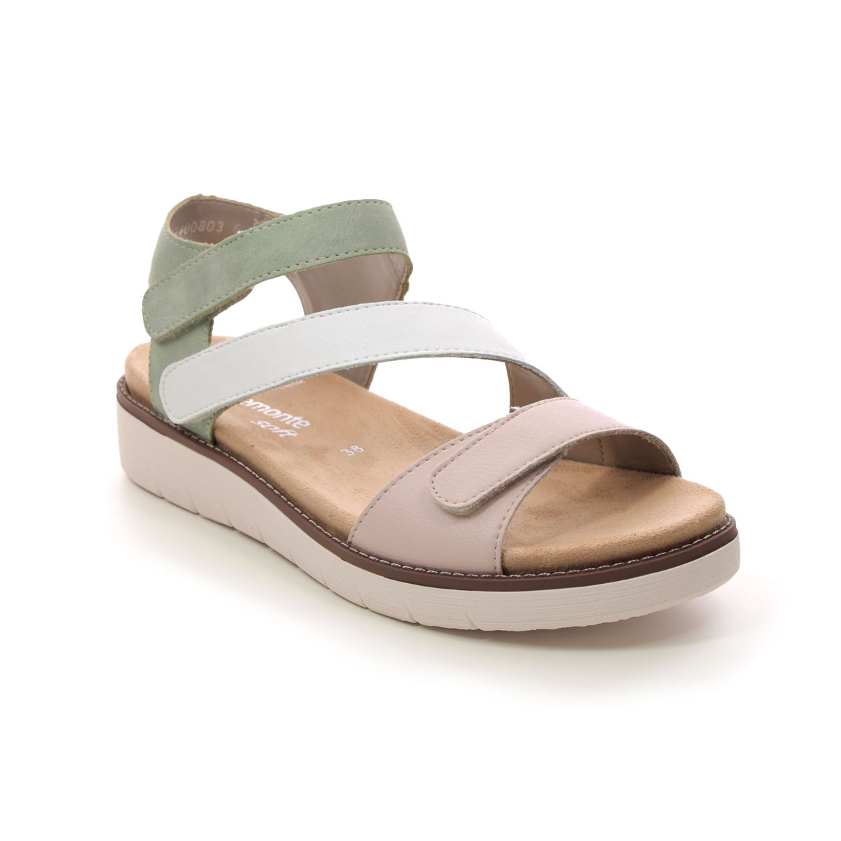 Remonte Marigo White Mint Womens Comfortable Sandals D2050-52 In Size 37 In Plain White Mint