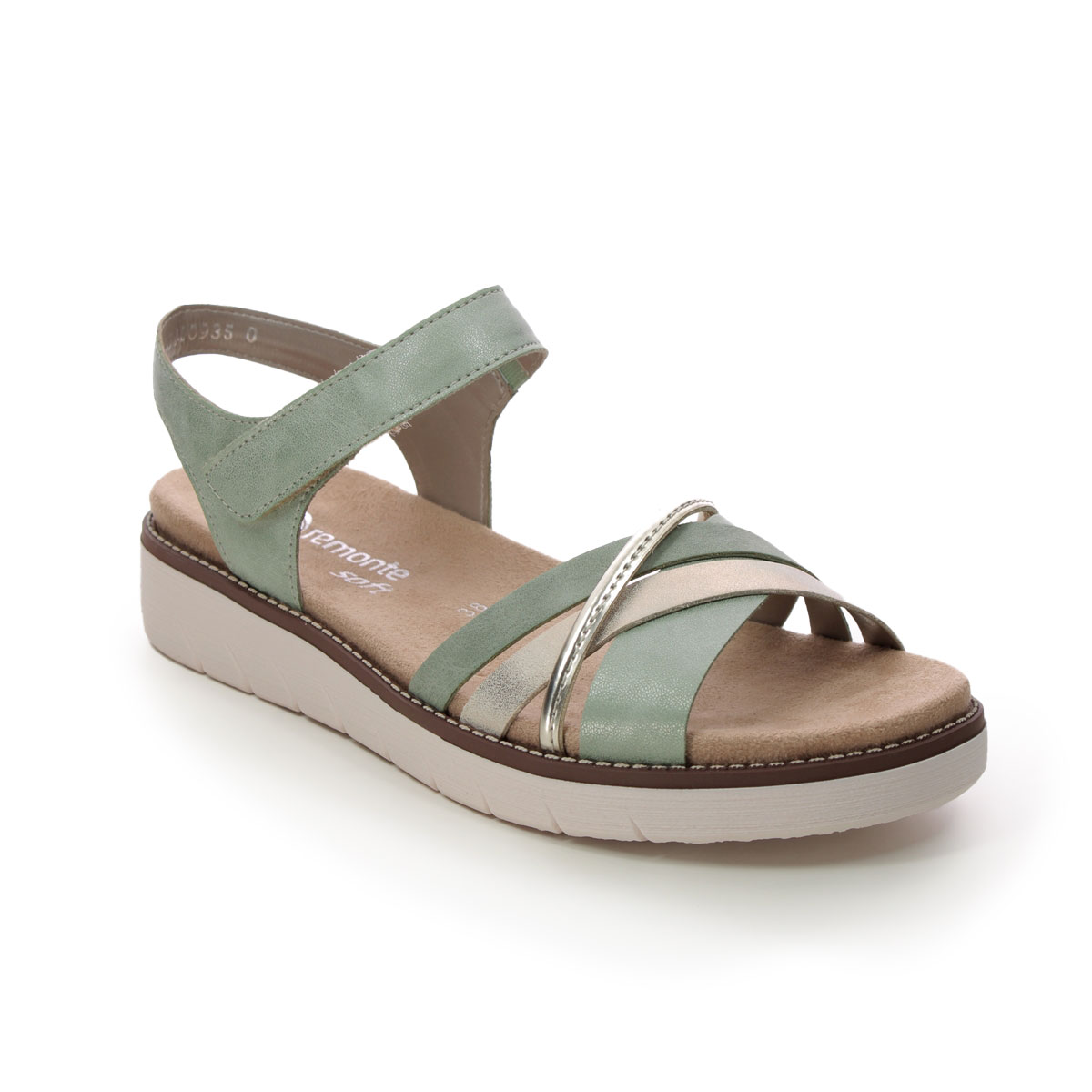 Remonte D2058-52 Marisa Mint green Womens Flat Sandals in a Plain Man-made in Size 40