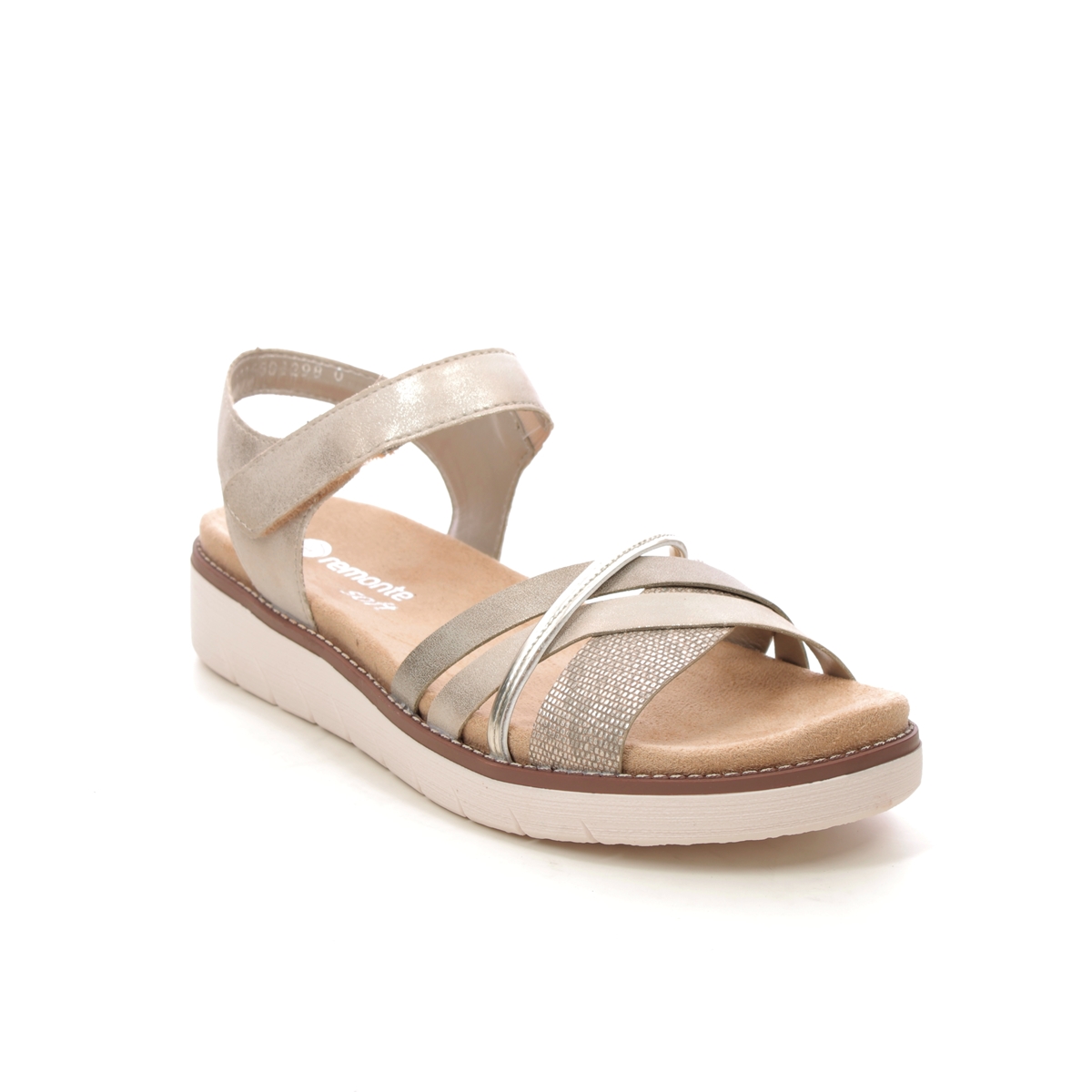 Remonte D2058-90 Marisa Light Gold Womens Flat Sandals in a Plain  in Size 38