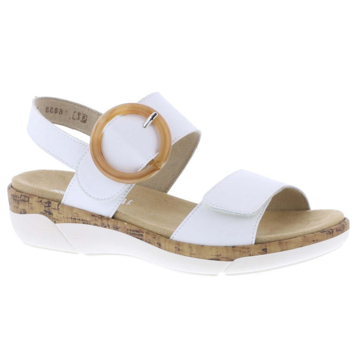 Remonte Paribuck R6853-80 WHITE LEATHER Comfortable Sandals