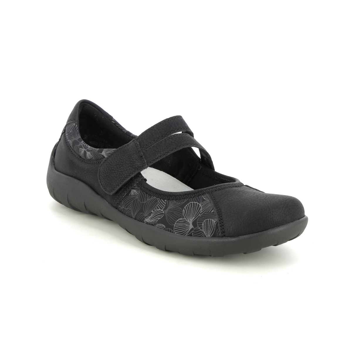 Remonte R3510-03 Liv Mary Jane Black Womens Mary Jane Shoes in a Plain Leather and Man-made in Size 41