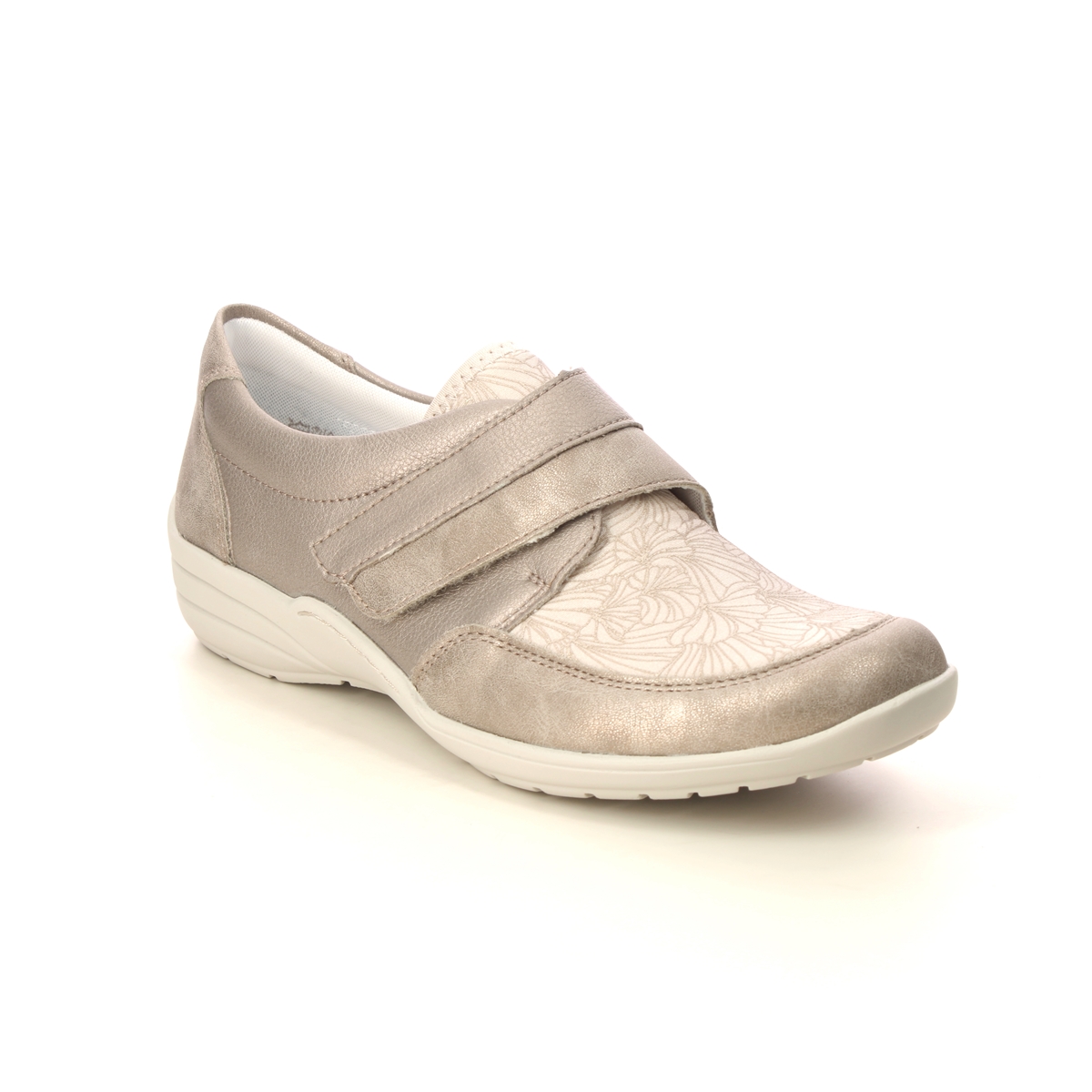 Remonte R7600-91 Bertavel Gold Womens Comfort Slip On Shoes in a Plain Leather and Man-made in Size 36