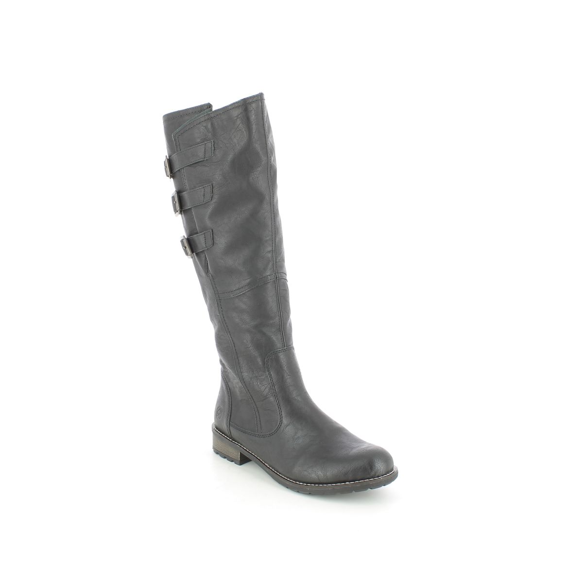 Remonte Shebuc Wide-Leg Black Womens Knee-High Boots R3370-01 In Size 37 In Plain Black