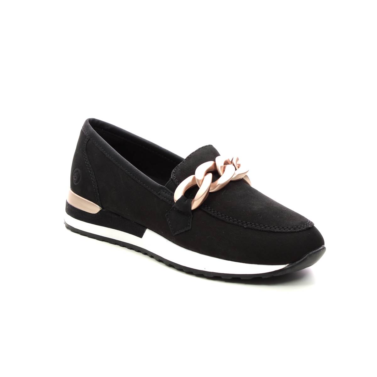 Remonte Vapofactor Black Womens Loafers R2544-02 In Size 40 In Plain Black