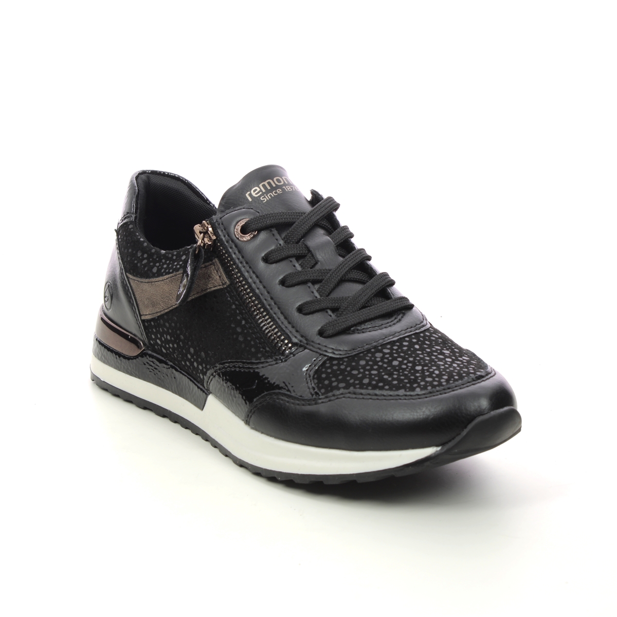 Remonte Vapour Lulea Black Womens Trainers R2548-01 In Size 40 In Plain Black