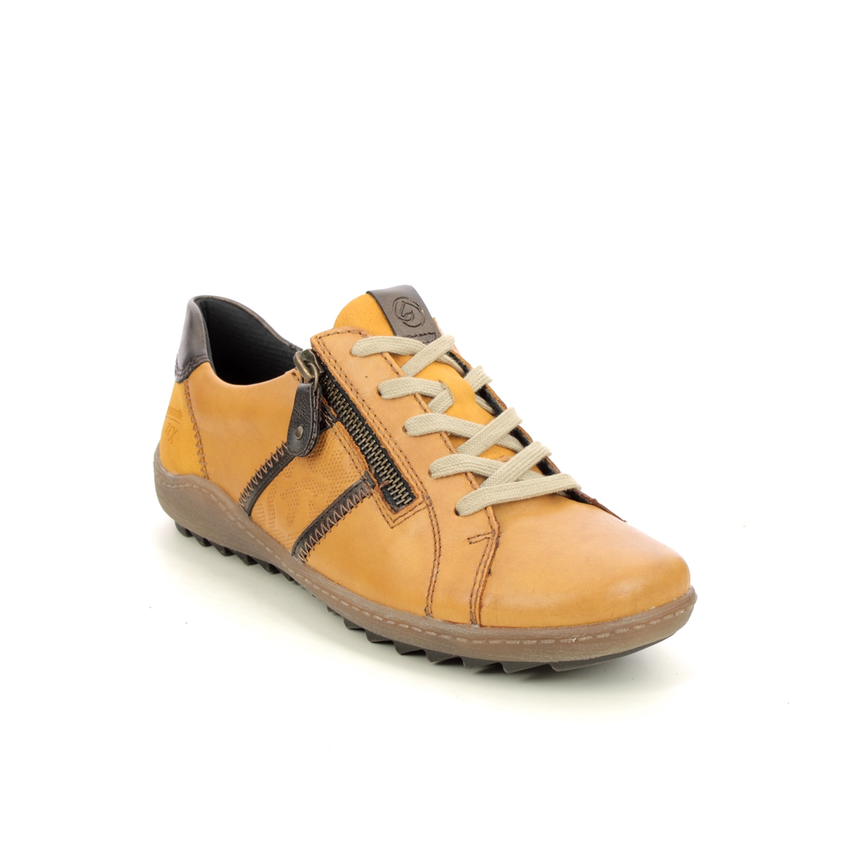 Remonte Zigspo Tex 15 Yellow Womens Lacing Shoes R1426-69 In Size 40 In Plain Yellow
