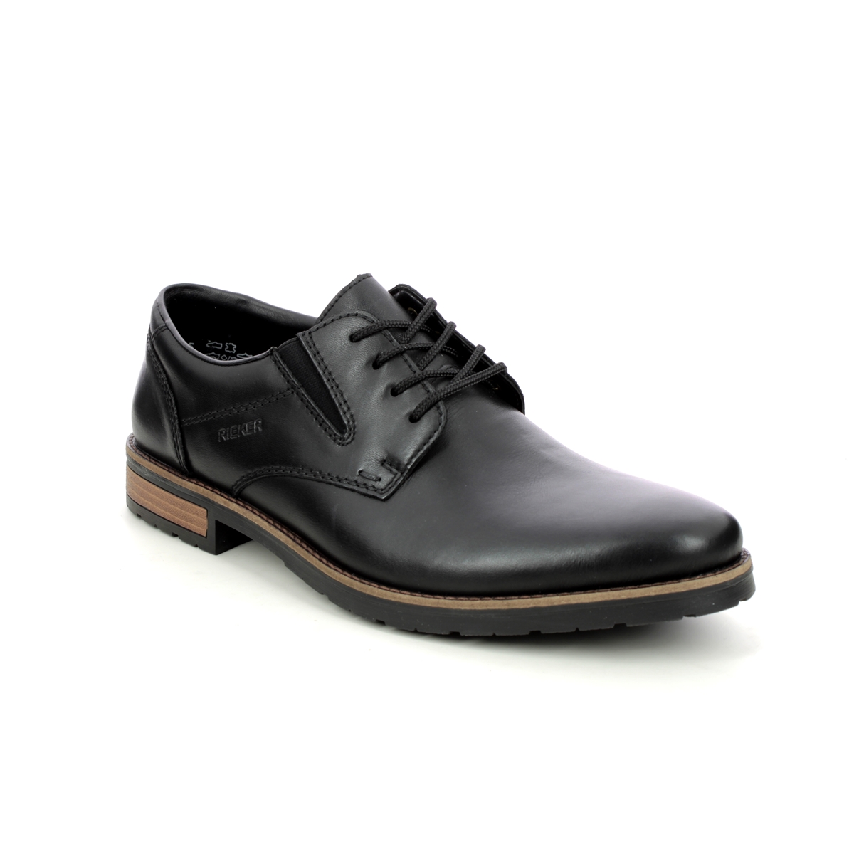 Rieker 14621-00 Black Mens formal shoes in a Plain Leather in Size 40